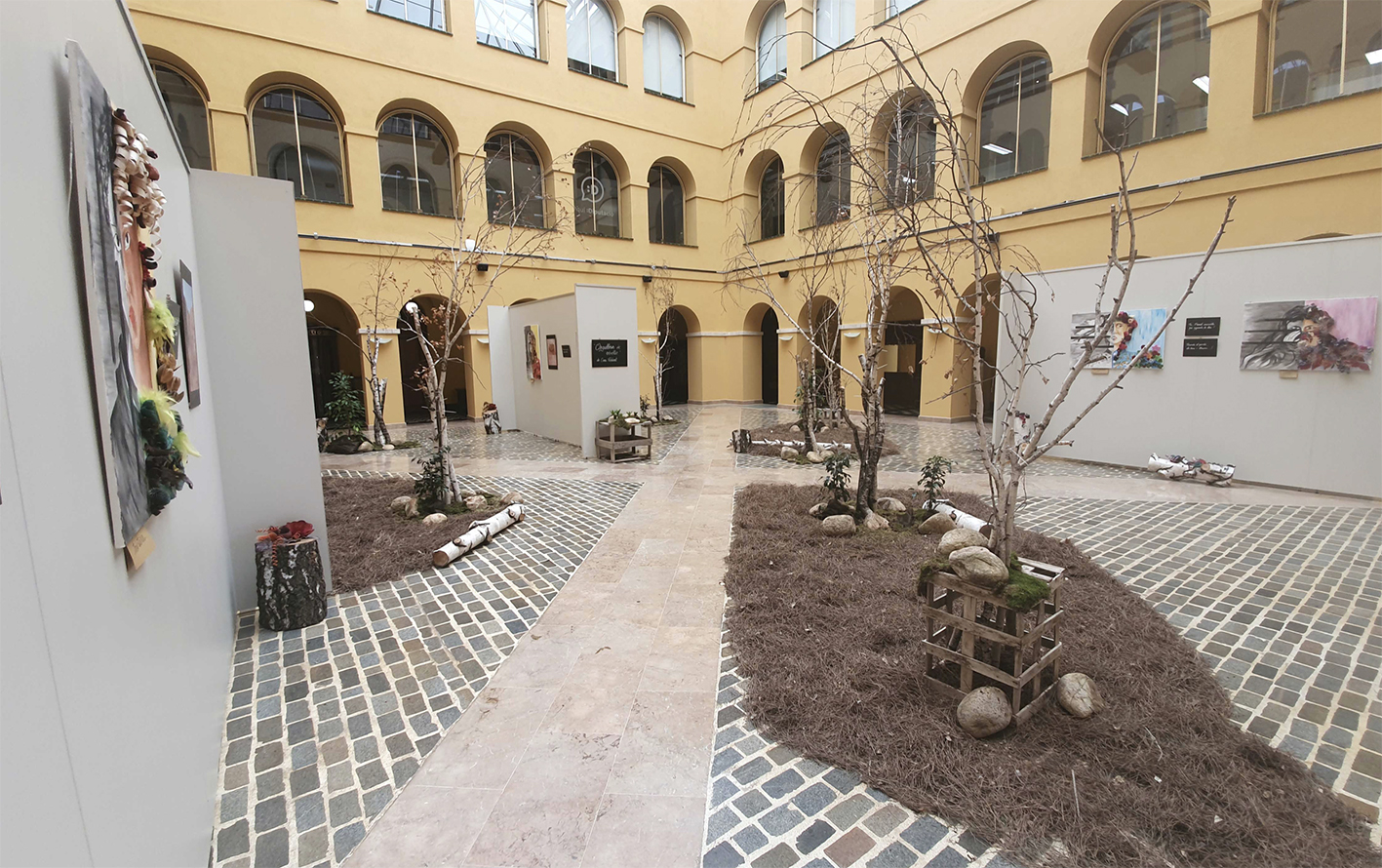 El Pati del Palau de la Diputació es converteix en un bosc que rebrota en honor a les dones que superen la violència