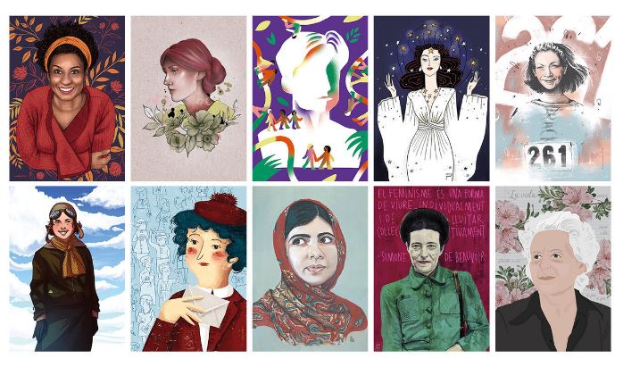 Projecte 10 dones il·lustres, 10 il·lustradores a la Sala d’Actes de l’Ajuntament