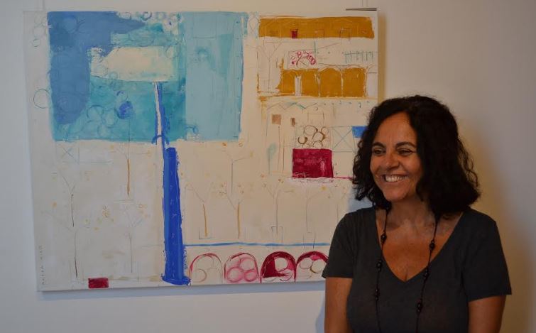 La pintora Marga Miret al Centre Cultural Miramar