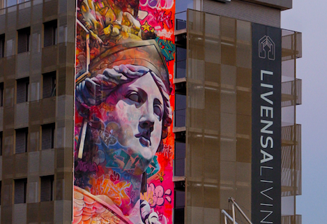 El primer mural de Pichiavo a Barcelona