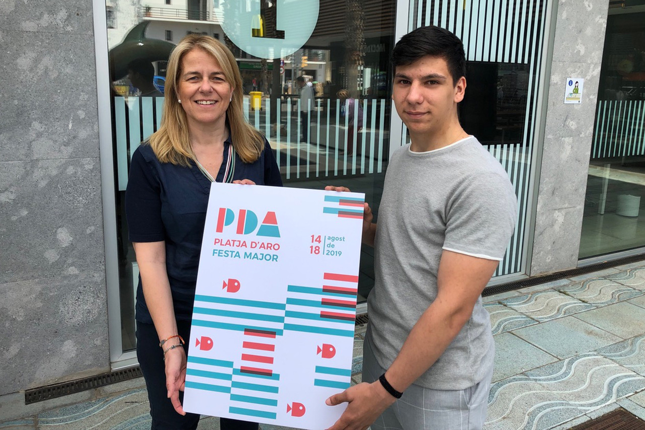 Joel Feliu, de l\'Escola d\'Art i Superior de Disseny d\'Olot realitza el cartell de la festa major de Platja d\'Aro