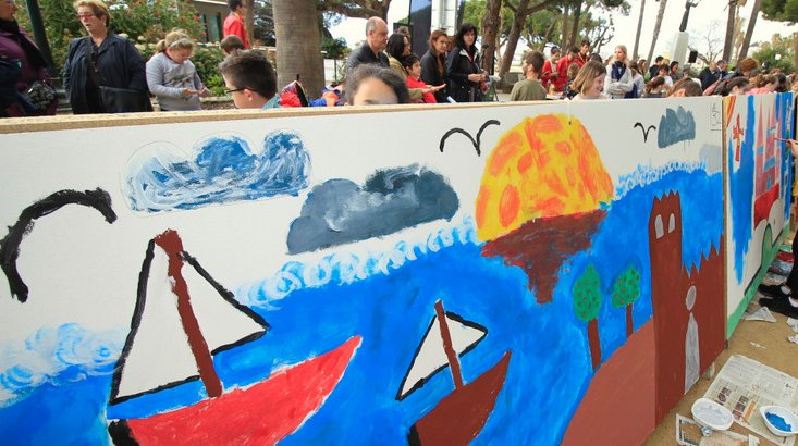 El 32è Concurs de Murals de Sant Jordi mou més de 700 escolars