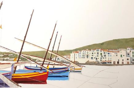 El Cadaqués en blanc de Scaffo a la Galeria Iturria