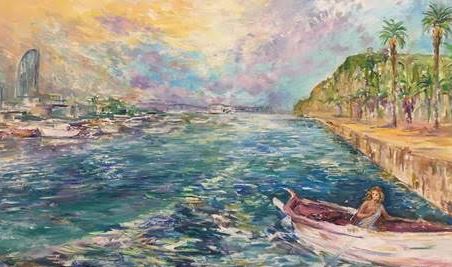 La Barcelona acolorida de Rosa Agenjo al Club Tennis Barcino