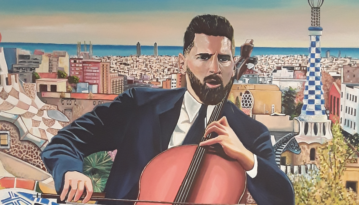 Alejandro Lozano pinta Messi pel compositor Daniel Pacitti