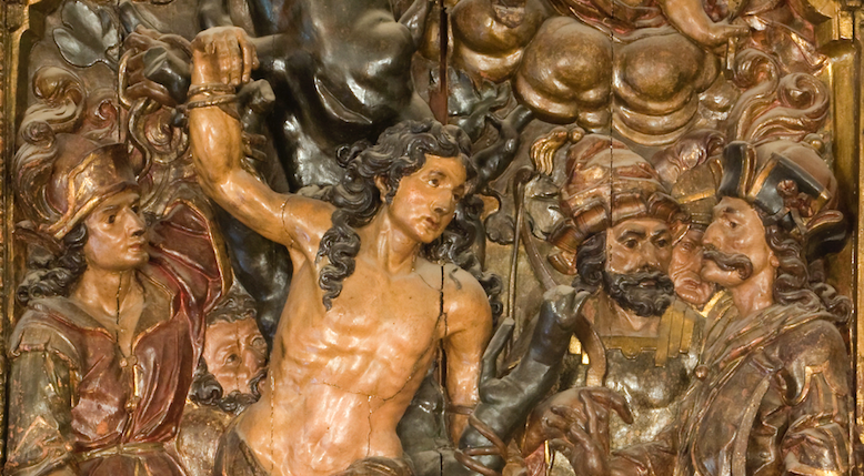 Descoberta dels treballs de restauració del Martiri de Sant Sebastià al Museu d\'Art