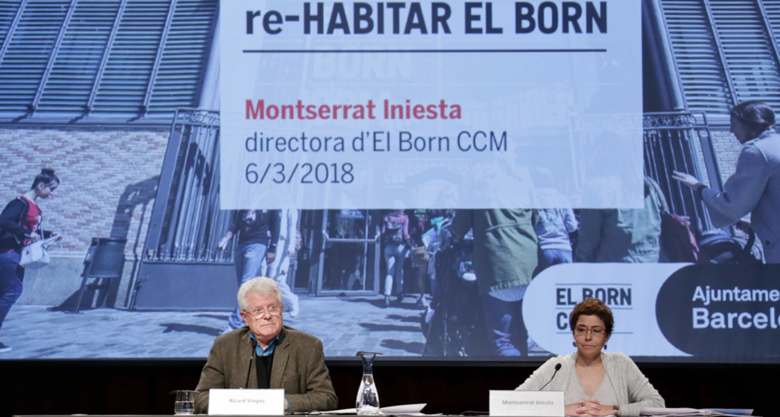 Ricard Vinyes i Montserrat Iniesta presenten el Pla Director d\'El Born CCM