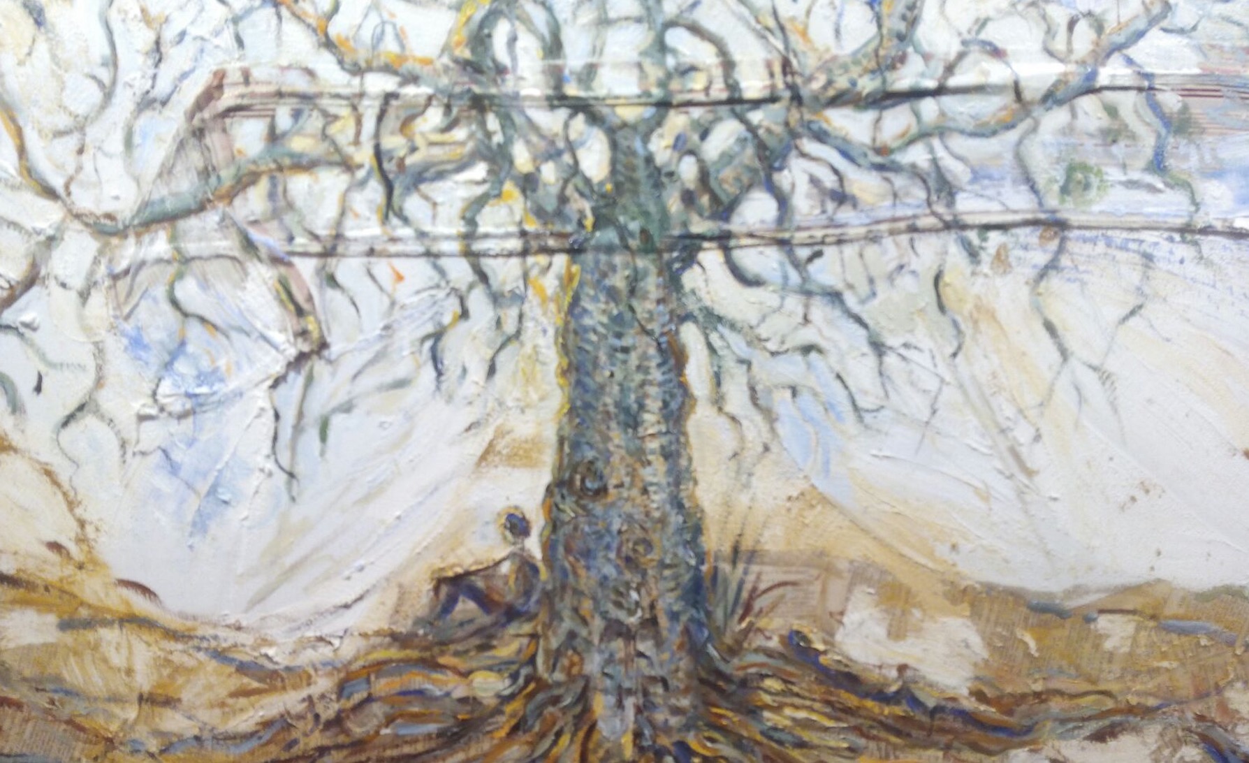 Jordi Morera inspira les seves pintures en la ruta d’arbres singulars “Arrelats”