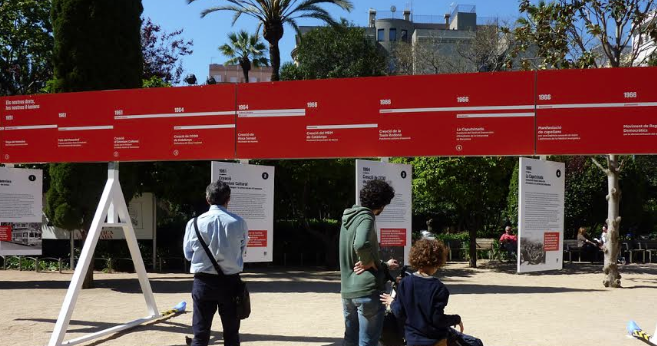 Òmnium Cultural reivindica les lluites socials en una exposició al Palau Robert