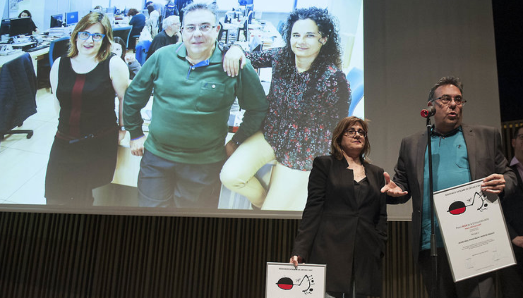 Jaume Vidal, Maria Palau i Montse Frisach, d\'El Punt Avui, premis ACCA