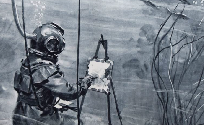 El Museu Marítim exposa la història de la pintura subaquàtica