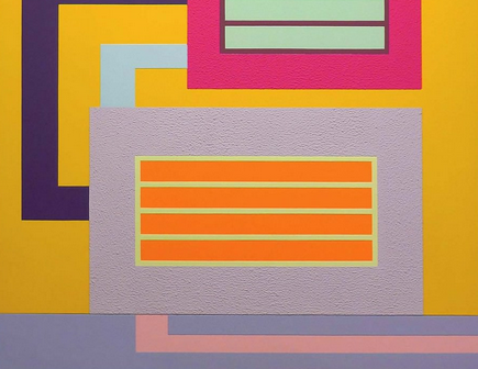 Les obres de Peter Halley i Yago Hortal es troben en la galeria Senda