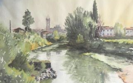 Exposició d\'aquarel·les de Lluís Turet al Mundial