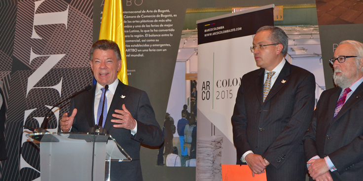 El President de Colòmbia Juan Manuel Santos clausura ARCOmadrid 2015