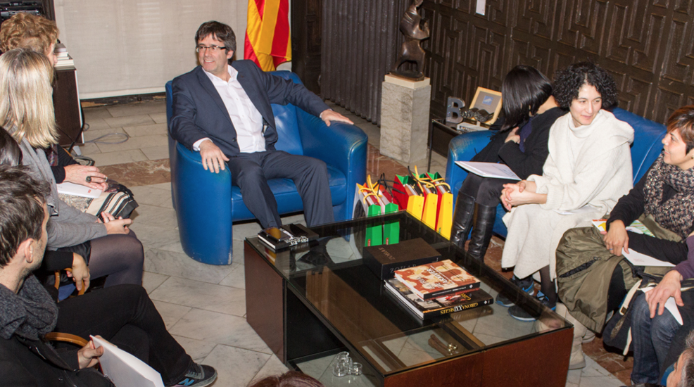 Carles Puigdemont rep els participants del projecte ETAC