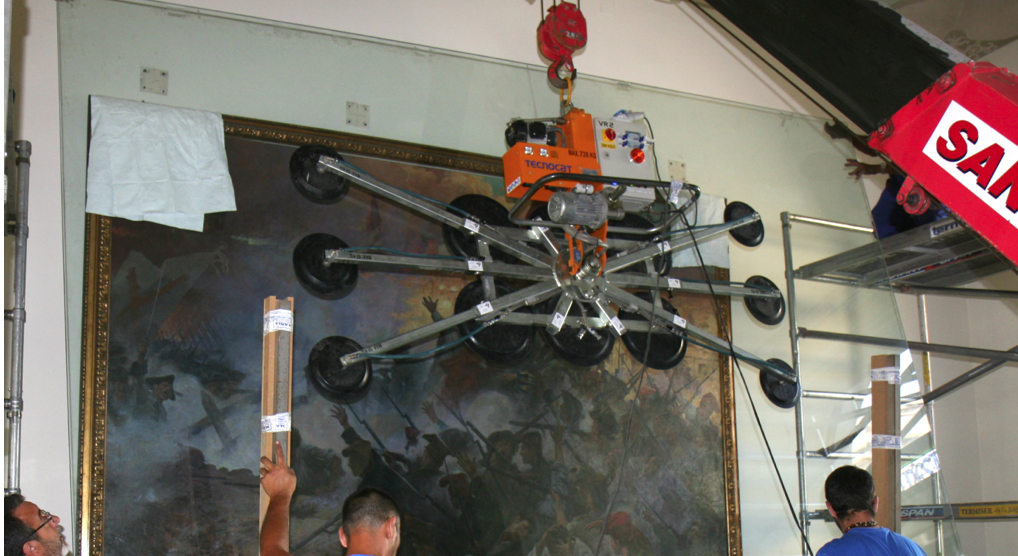 “L’Onze de Setembre de 1714” d’Estruch surt del seu emplaçament per ser restaurat