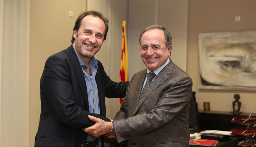 El president de la Diputació rep el nou rector de la Universitat de Girona