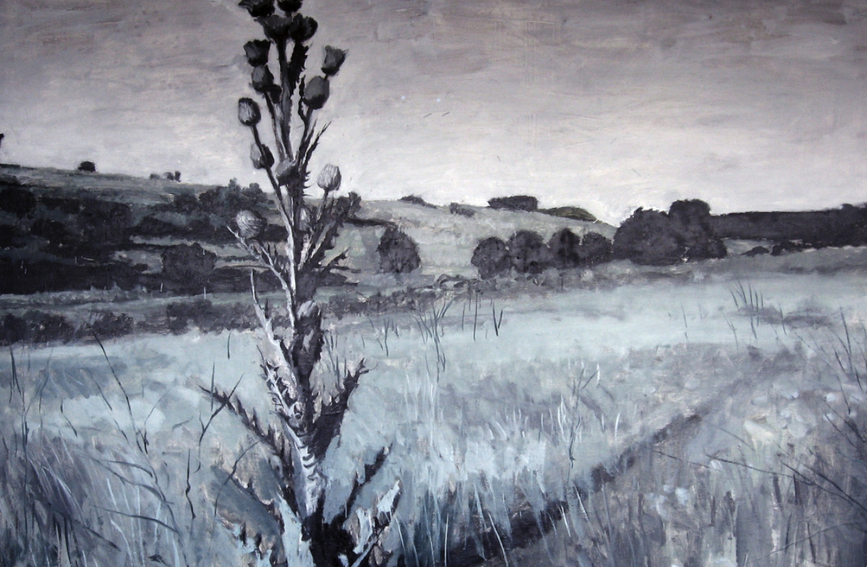 Tercero exposa pintures en blanc i negre a La Futura