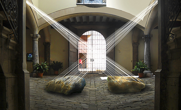 Intervenció de Johannes Pfeiffer al pati del Casal Solleric