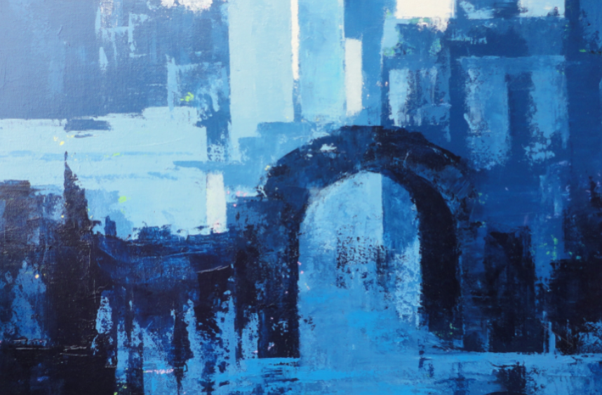 Pilar Arranz a l\'espai d\'art del Cafè Paris