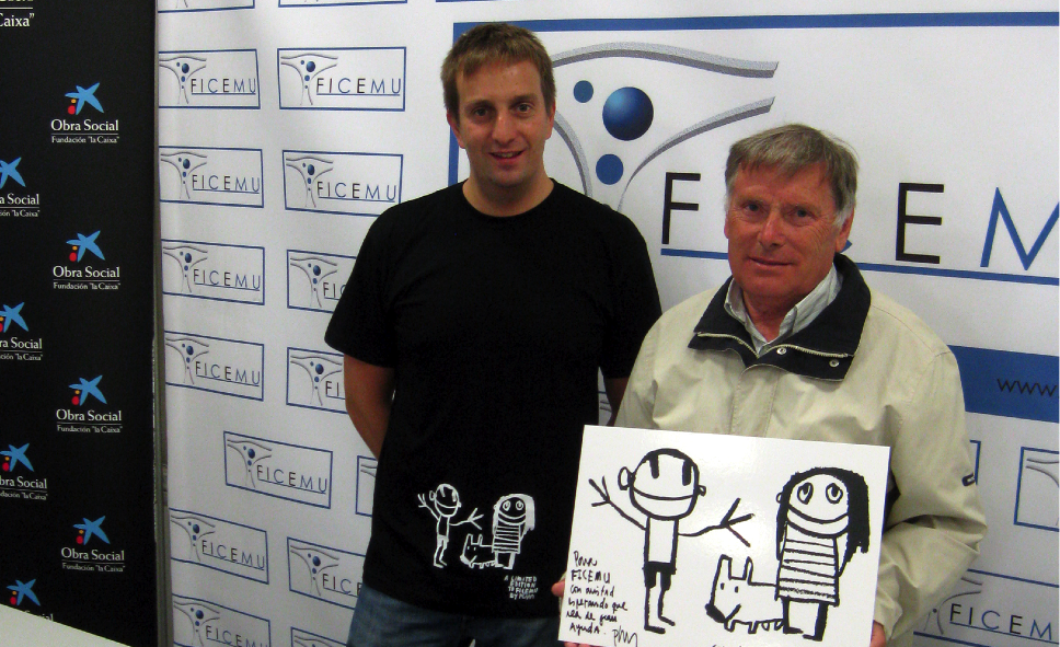 Edgar Planas dissenya el dibuix de les samarretes solidàries de FICEMU
