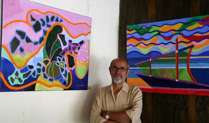 Lluis Lagarda a la sala de Can Ginebreda