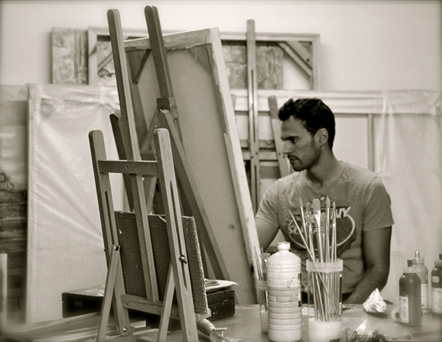 Les pintures del jove artista Òscar Gartín a l’Espai d’Art del Celler Espelt