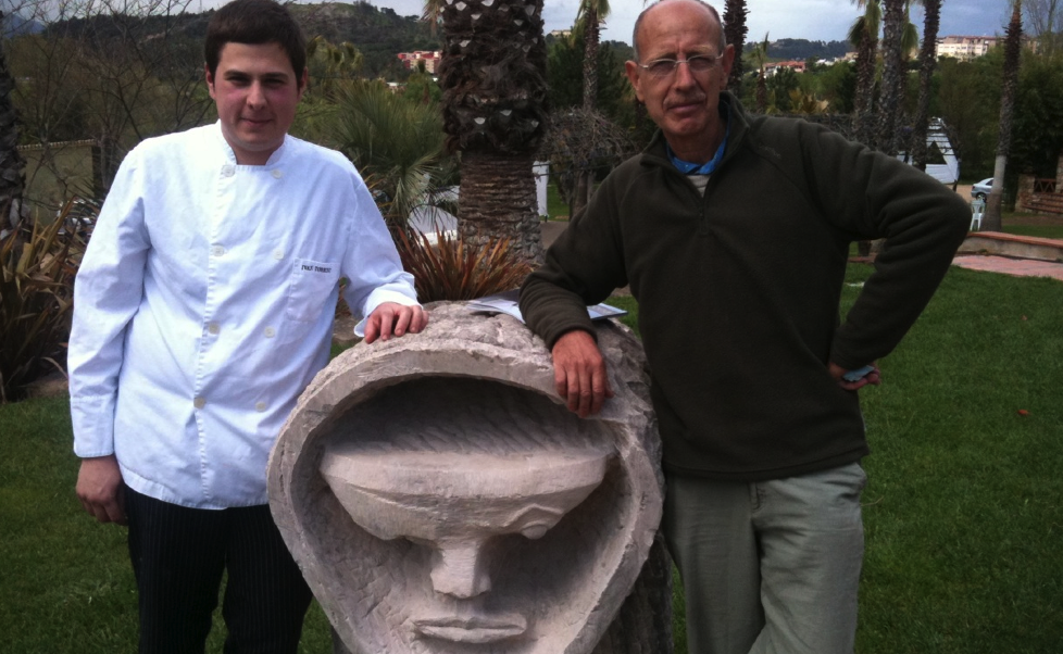 Escultura i gastronomia d\'Enric Sala i Ivan Torrent al Restaurant Siloc