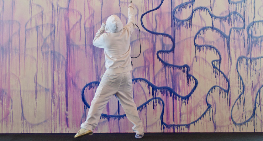 Suso33 crea una obra en directe a Art Madrid 2012 de la mà de la galeria Punto