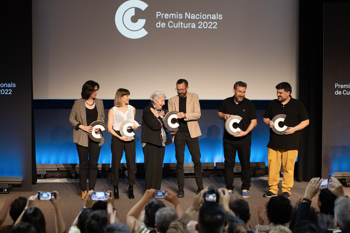 Presentation of the National Culture Awards: Rosa Fabregat, Núria Guiu, PEN Català, Jordi Casanovas and Càntut