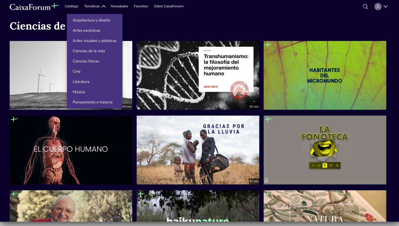 La Fundación "la Caixa" crea CaixaForum+, una plataforma de vídeo orientada a contenidos culturales