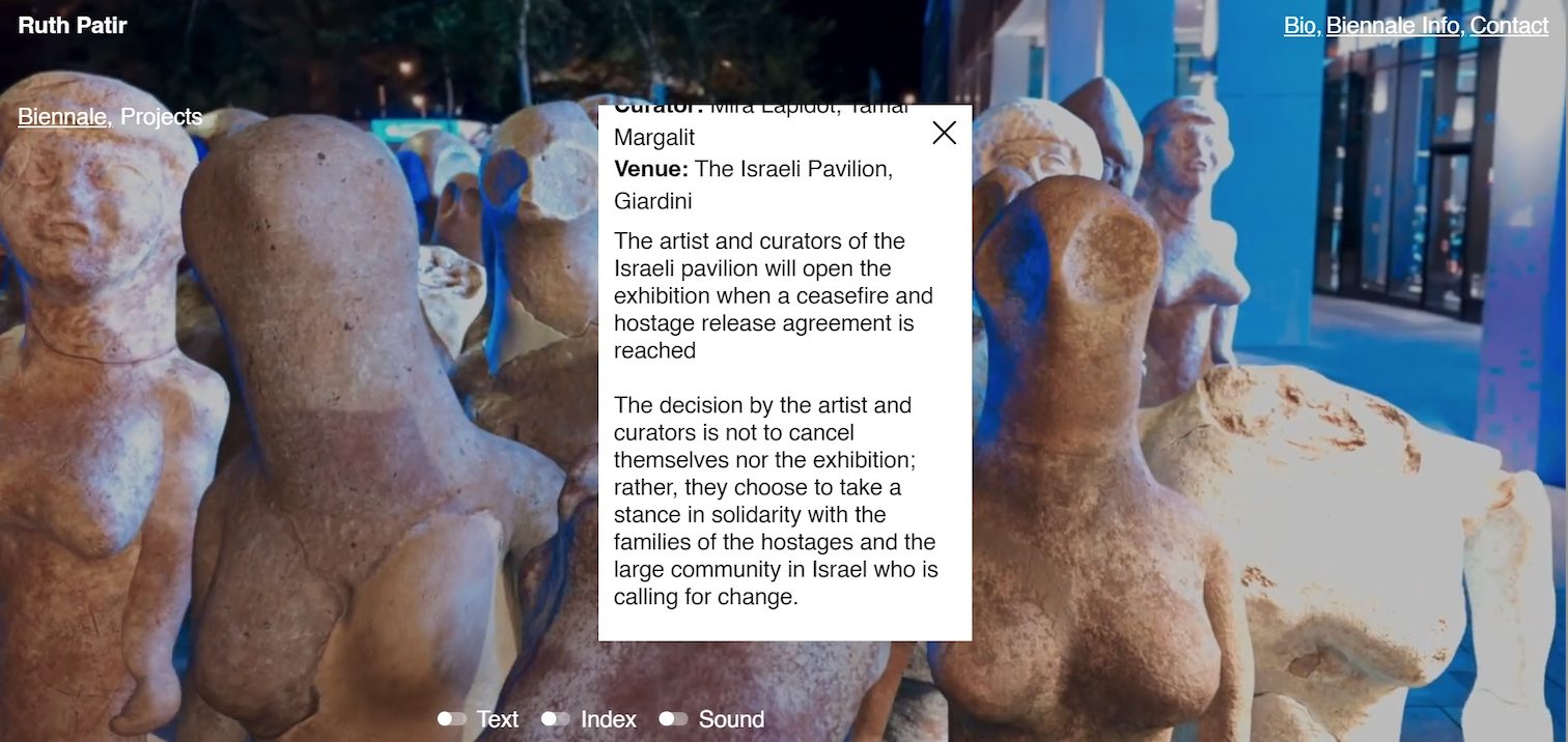 Israel, without representation at the Venice Biennale