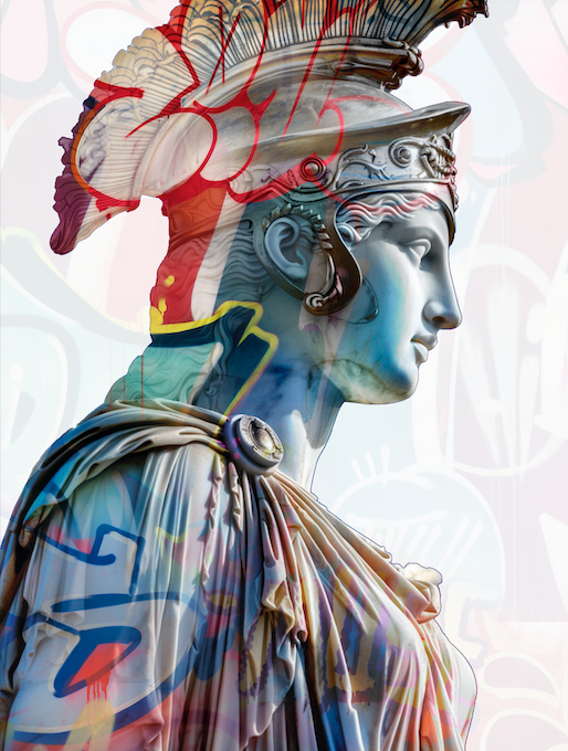 PichiAvo en Atenas con una ofrenda contemporánea a la diosa de la ciudad