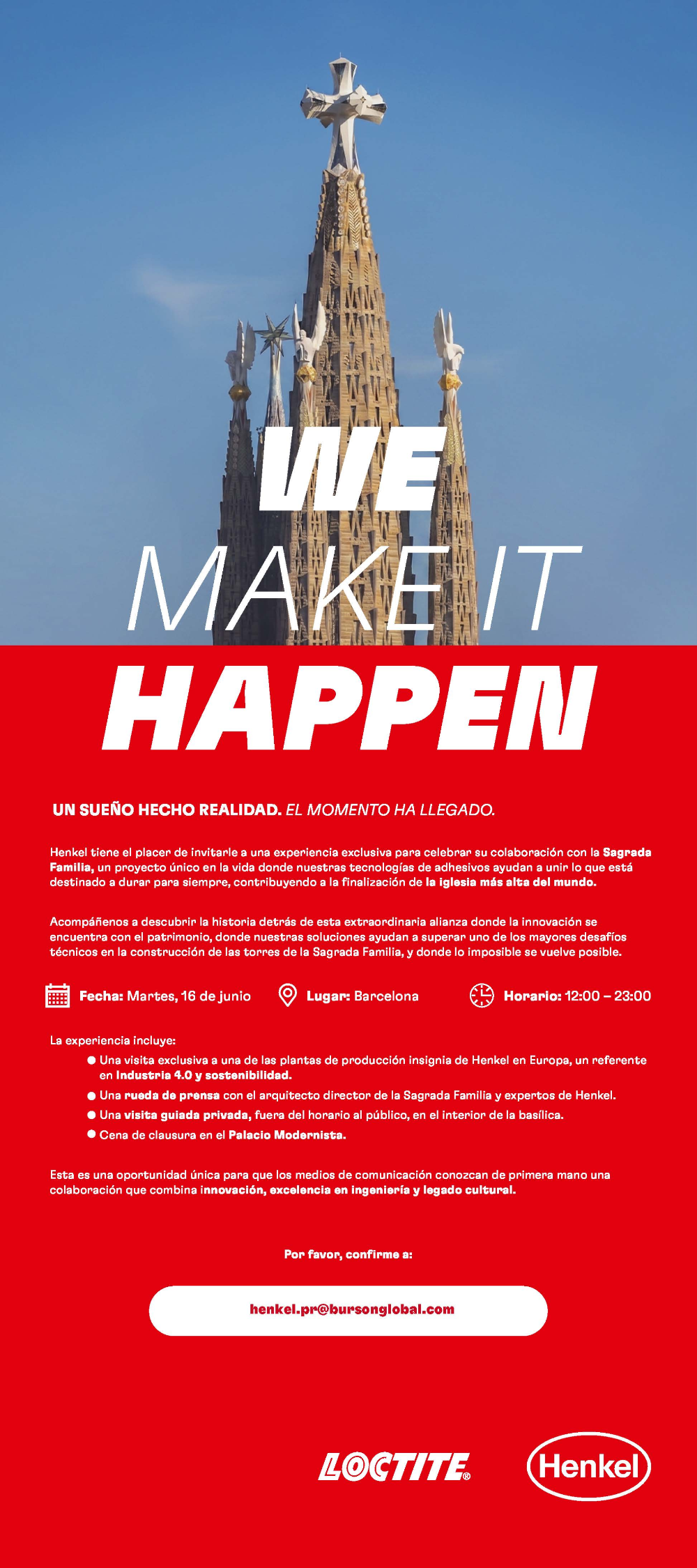 Rueda de prensa de Henkel en la Sagrada Familia