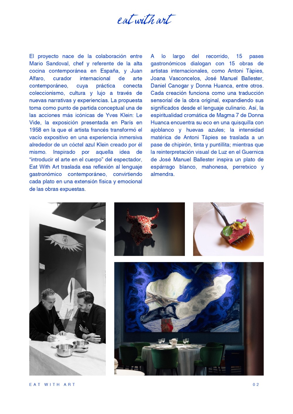 EAT WITH ART - Coque i Juan Alfaro Studio