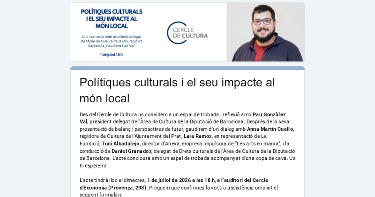 Cultural Policies and Their Impact on the Local World