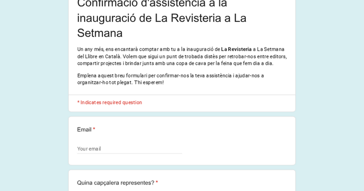Inauguració de La Revisteria a La Setmana del Llibre en Català