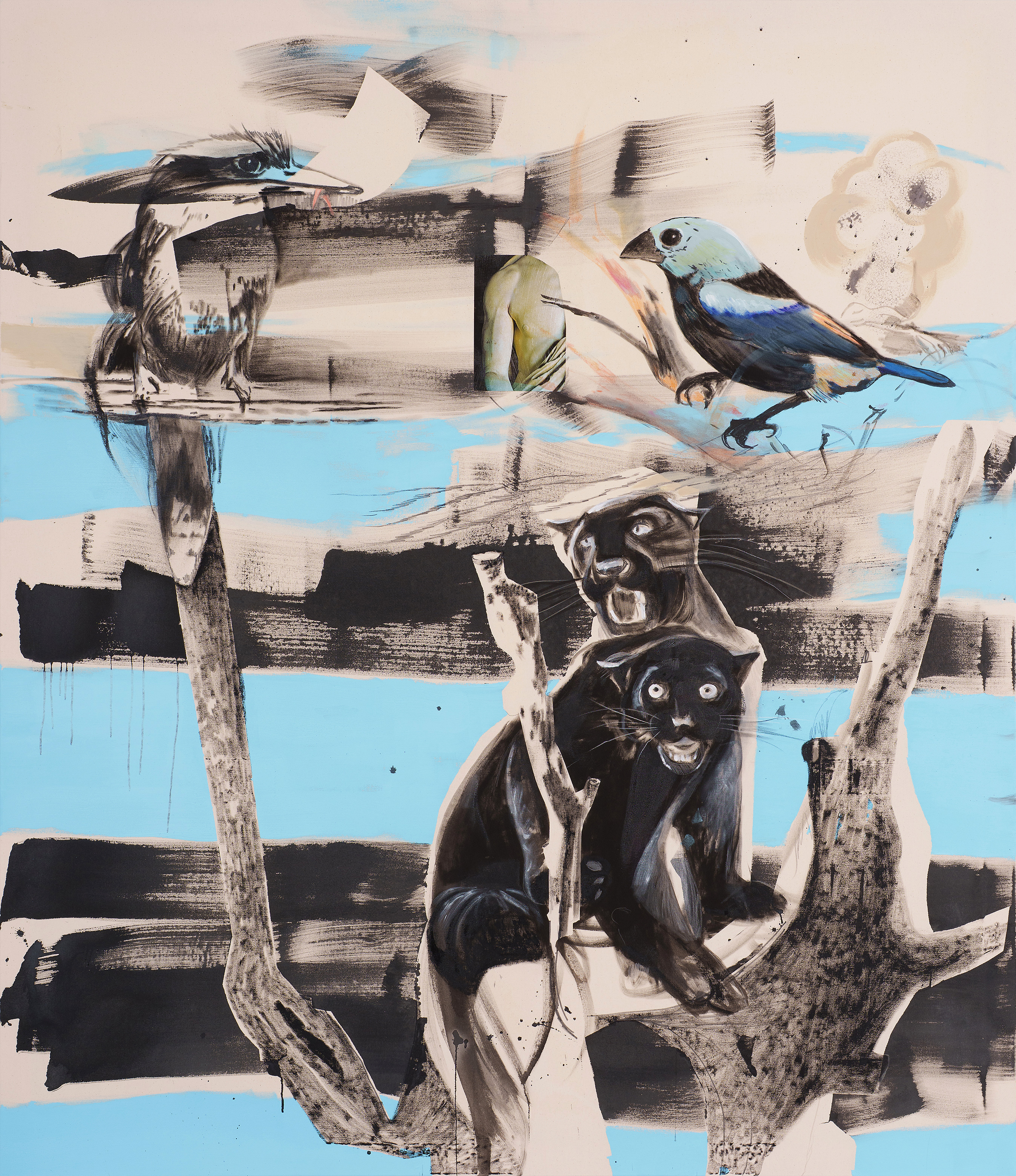 Inauguration de l\'exposition \'La maison pleine d\'oiseaux et la tête non balayée\'